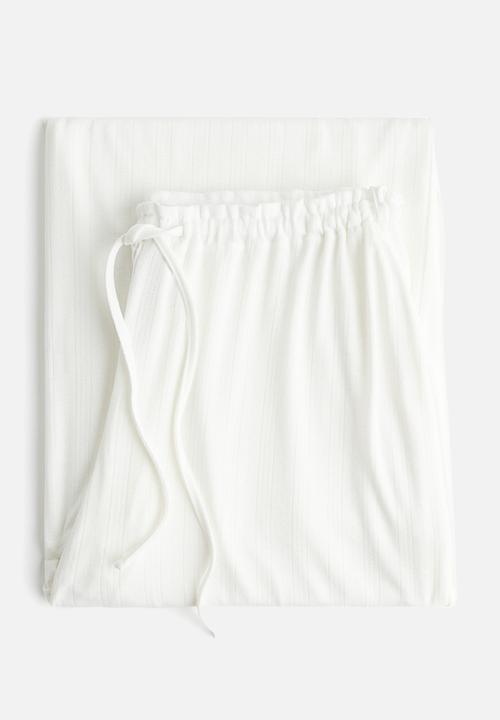H&M - Pointelle pyjama bottoms - white
