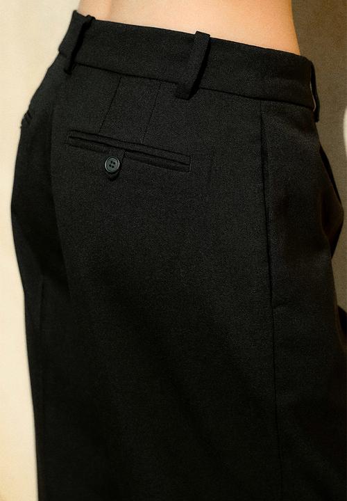 H&M - Tapered tailored trousers - black