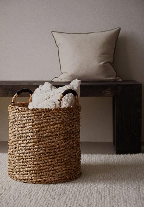 H&M - Large seagrass storage basket - beige