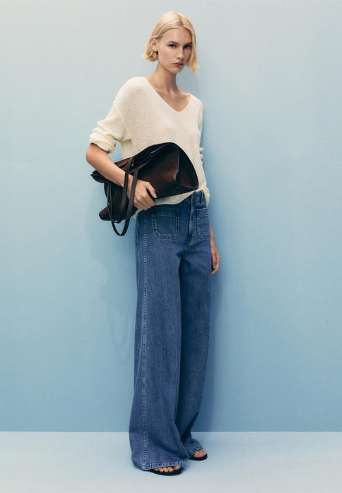 MANGO - Jeans Emma - Open Blue