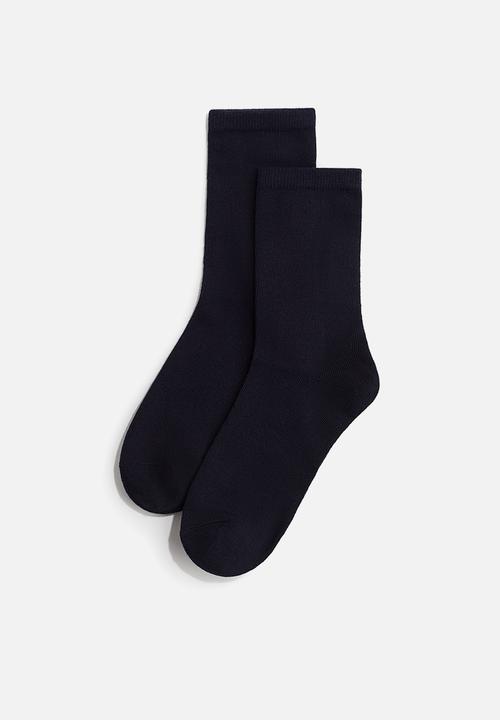 H&M - 7 pack socks - pigeon blue & dusty blue