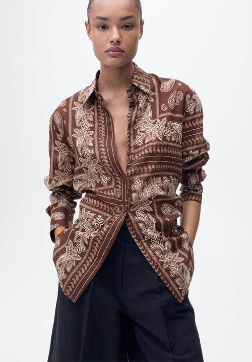 MANGO - Shirt Julia - Brown