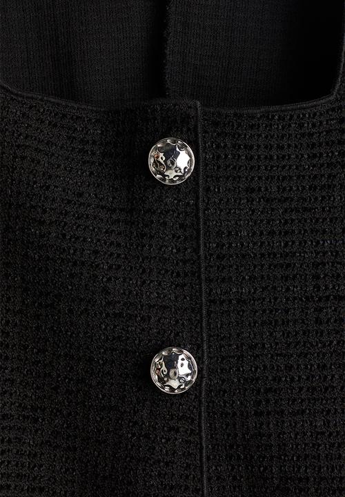 H&M - Textured jersey waistcoat - black