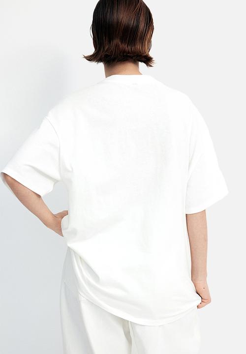 H&M - Oversized motif-detail t-shirt - white