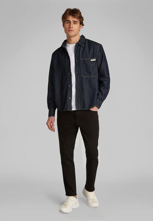 Calvin Klein - REGULAR DENIM SHIRT - DENIM DARK