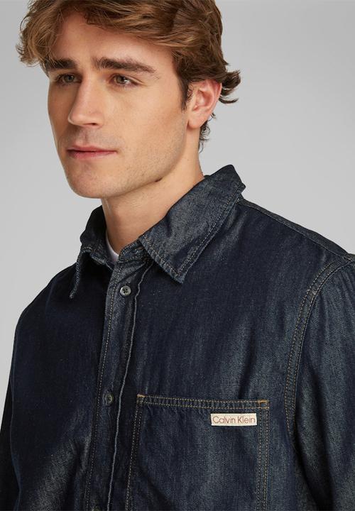 Calvin Klein - REGULAR DENIM SHIRT - DENIM DARK