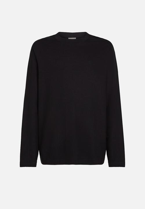 Calvin Klein - BRUSHED RIB LS TEE - Ck Black