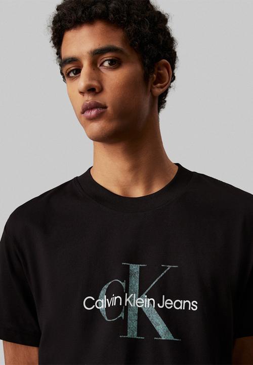 Calvin Klein - TEXTURED MONOLOGO TEE - Ck Black
