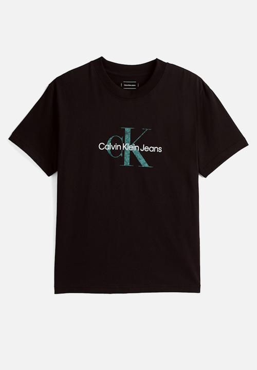 Calvin Klein - TEXTURED MONOLOGO TEE - Ck Black