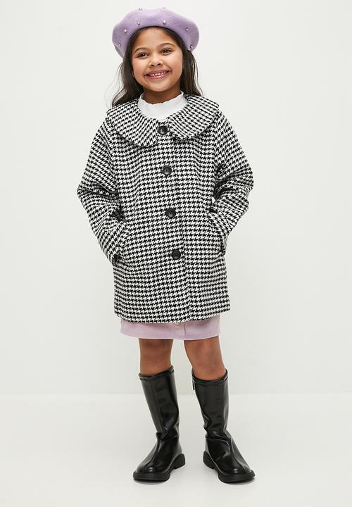 Pop Candy - Houndstooth jacket-black & white