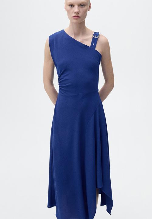 MANGO - Dress Electric - Medium Blue