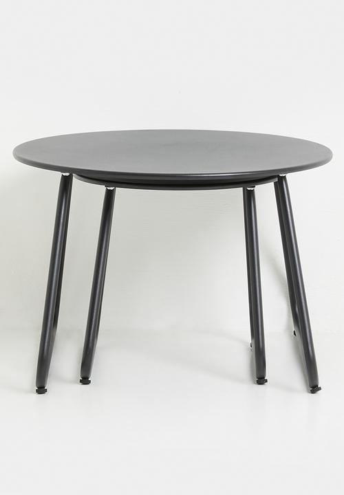 H&S - Side table set - 2 piece - black