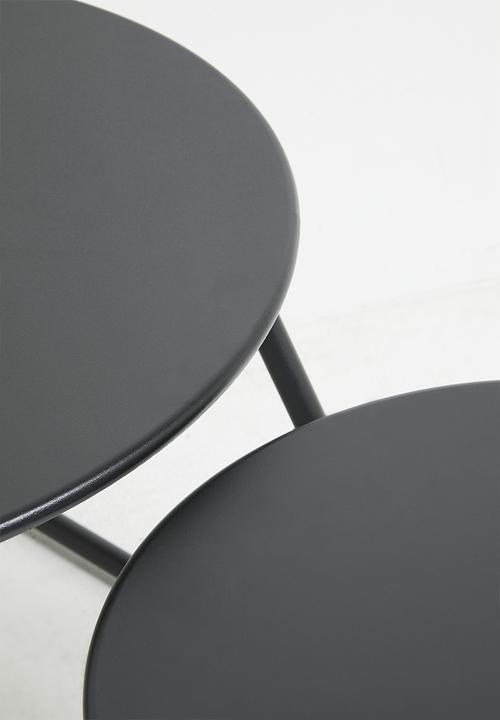 H&S - Side table set - 2 piece - black
