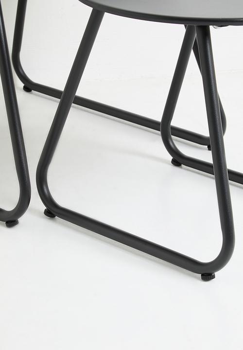 H&S - Side table set - 2 piece - black