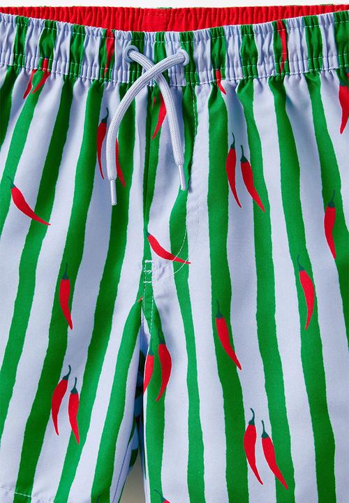 Cotton On - Bailey Board Short - Stripe/Chillies