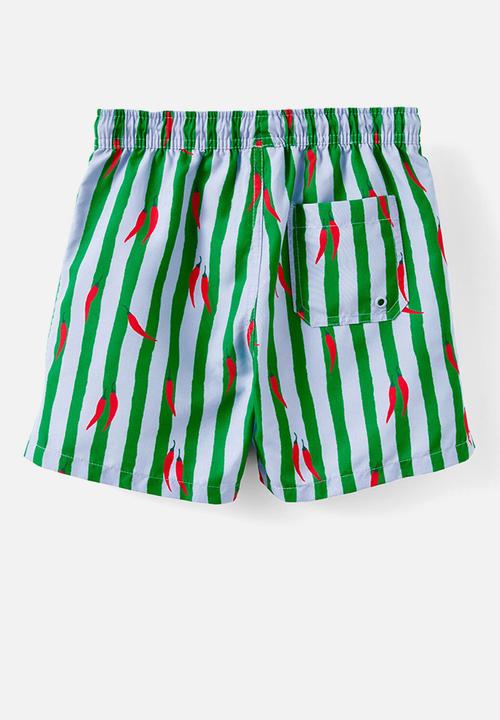 Cotton On - Bailey Board Short - Stripe/Chillies
