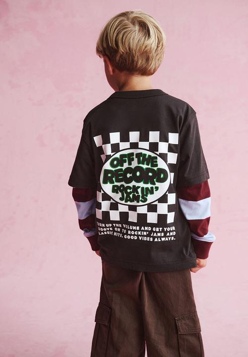 Cotton On - Jonny Short Sleeve Graphic Print Tee - Phantom Wash/Off The Record Rockin Jams