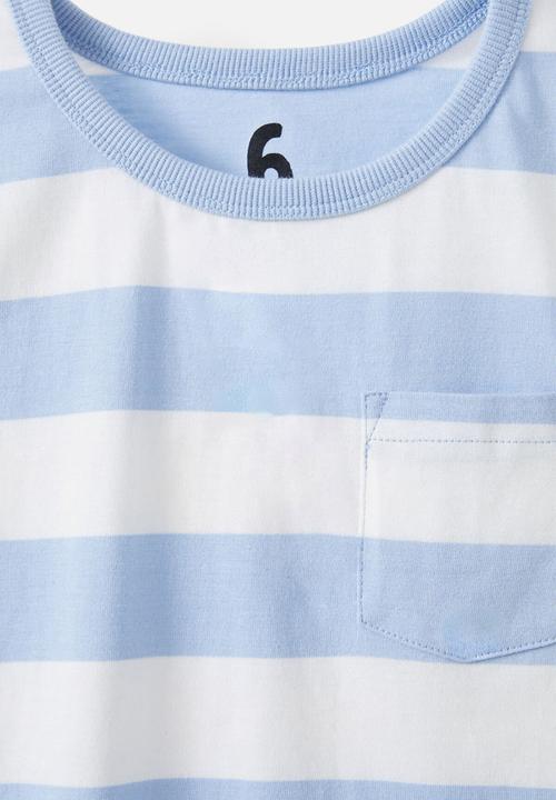 Cotton On - The Essential Tank - Dawn Blue/Vanilla Stripe