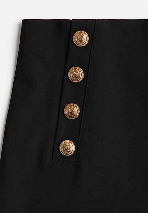 H&M - Button-front trousers - black