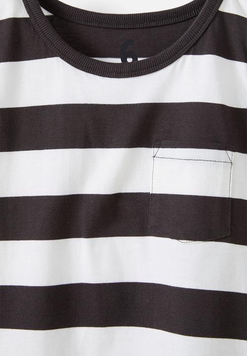 Cotton On - The Essential Tank - Phantom/Vanilla Stripe