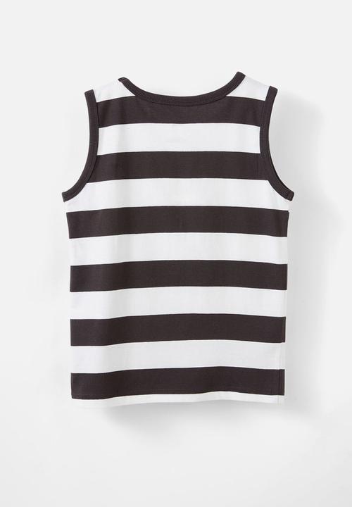 Cotton On - The Essential Tank - Phantom/Vanilla Stripe