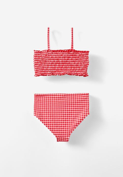 Cotton On - Elsie bikini - varsity red/pink gingham