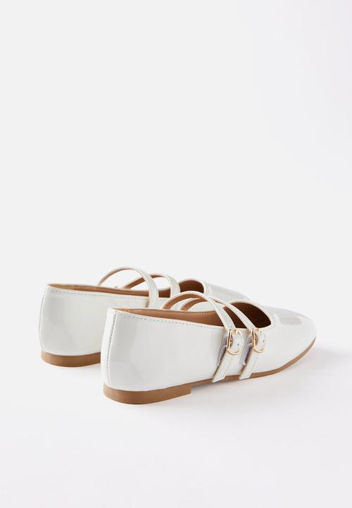 Cotton On - Olivia Ballet Flat - White Patent/Square Toe