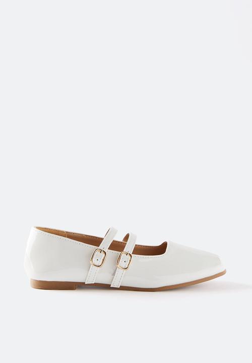 Cotton On - Olivia Ballet Flat - White Patent/Square Toe