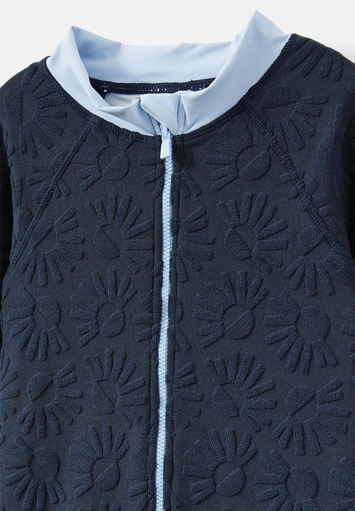 Cotton On - Felix Long Sleeve All In One - Squid Ink/Sun Rays