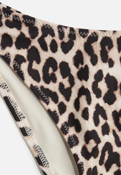 H&M - Cheeky bikini bottoms - light beige leopard print