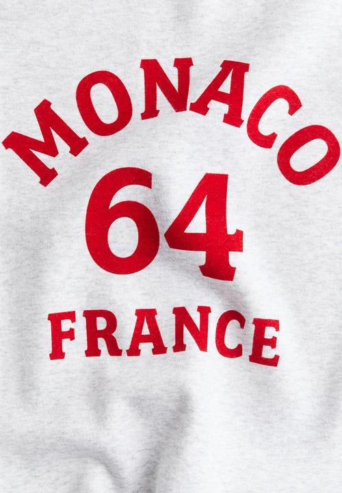 H&M - Text-motif sweatshirt - light grey marl monaco