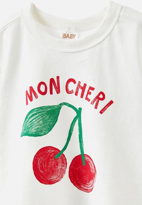 Cotton On - Bobbi short sleeve graphic tee - vanilla/mon cheri