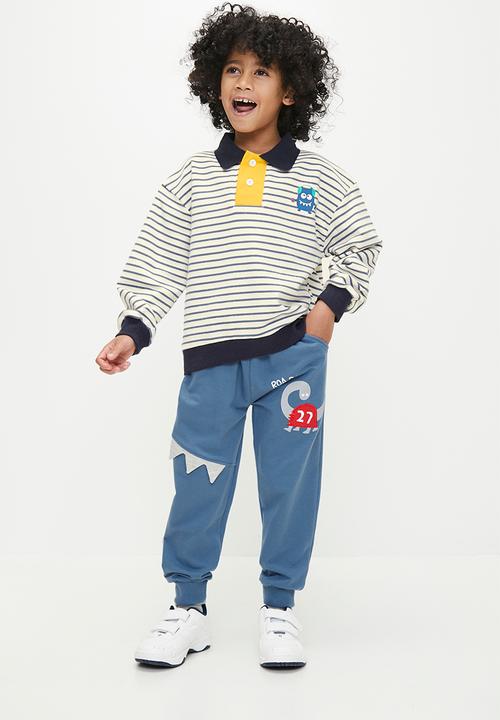 Pop Candy - Striped collared jersey - multi