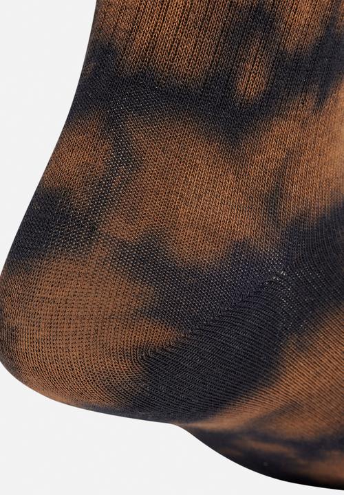 adidas Originals - Acid-Washed Crew Socks 2 Pairs - Brown/Yellow