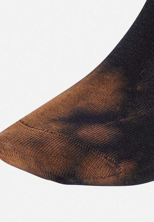 adidas Originals - Acid-Washed Crew Socks 2 Pairs - Brown/Yellow