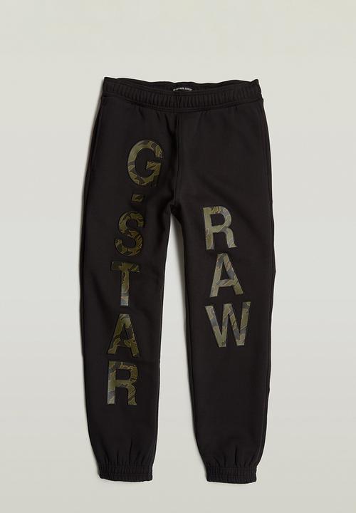 G-STAR - Embro print loose tapered sw pant - dk black