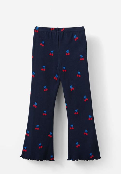 Cotton On - Francine flare pant - squid ink/cherries