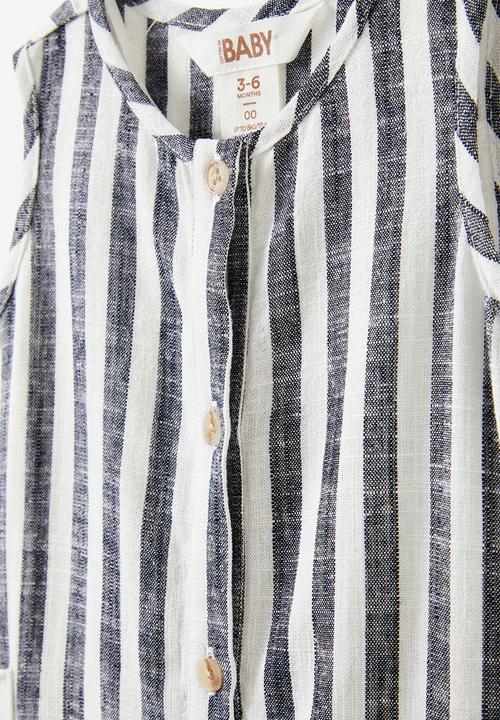 Cotton On - Jacob sleeveless playsuit - navy ink/bold stripe