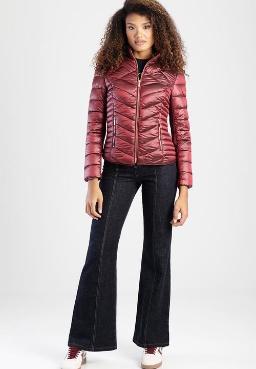 SISSY BOY - Cropped Puffer Jacket - Burgundy