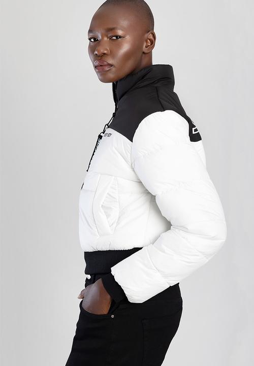 SISSY BOY - Puffer Jacket With Contrast Panels And Branding - Black/White