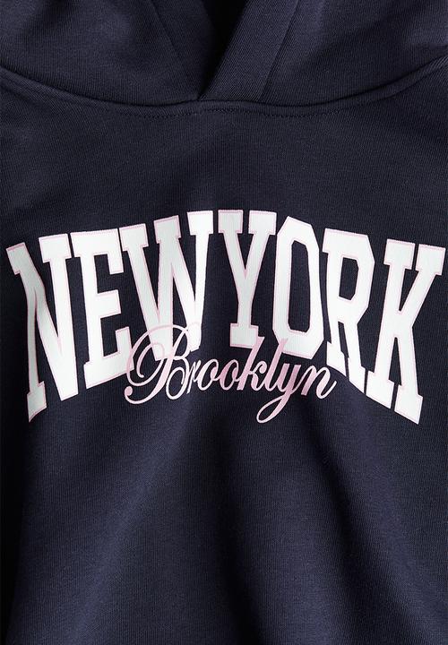 H&M - Printed hoodie - navy blue new york
