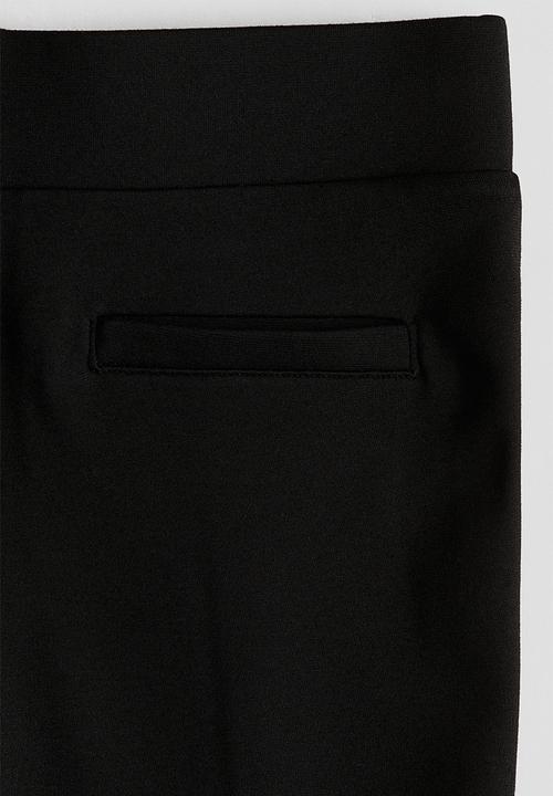 H&M - Flared jersey trousers - black