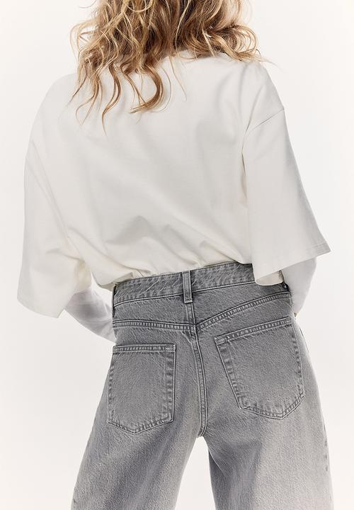 H&M - Wide jeans - light denim grey