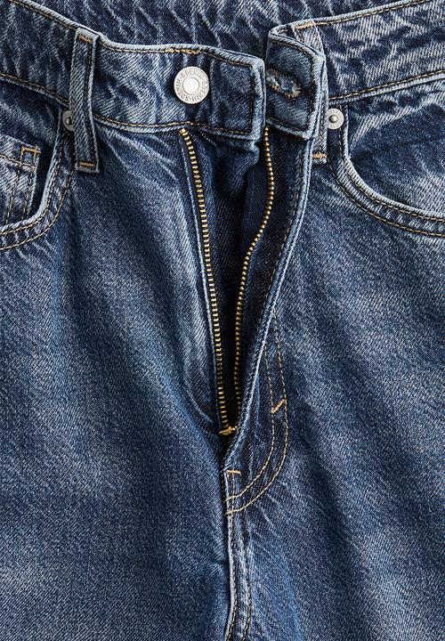 H&M - Feather soft super wide ultra high jeans - denim blue