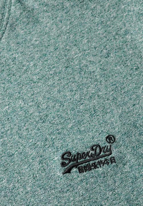 Superdry. - Essential Logo Emb Tee - Mid Pine Green Grit