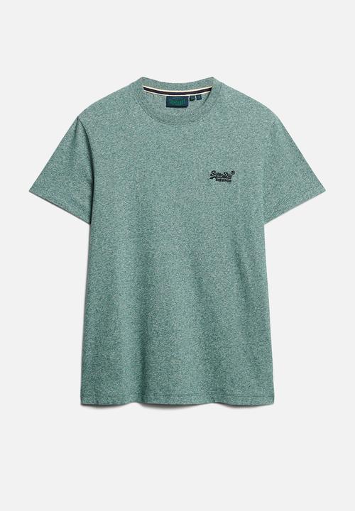 Superdry. - Essential Logo Emb Tee - Mid Pine Green Grit