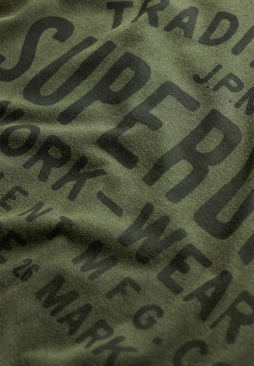 Superdry. - Machined Goods Workwear Tee - Sea Spray Green