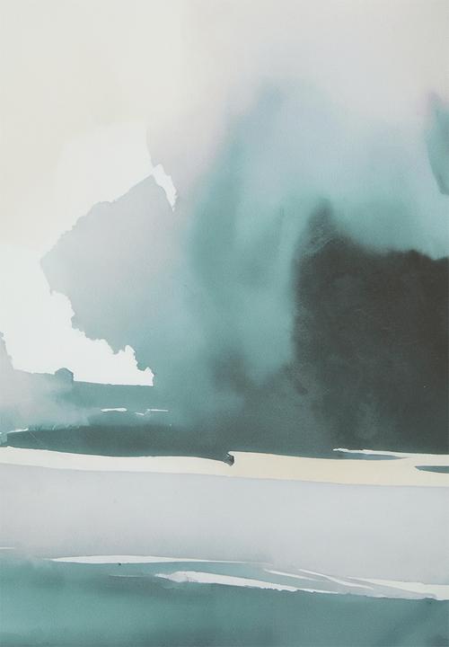 Sixth Floor - Storm Wall Art - Blue