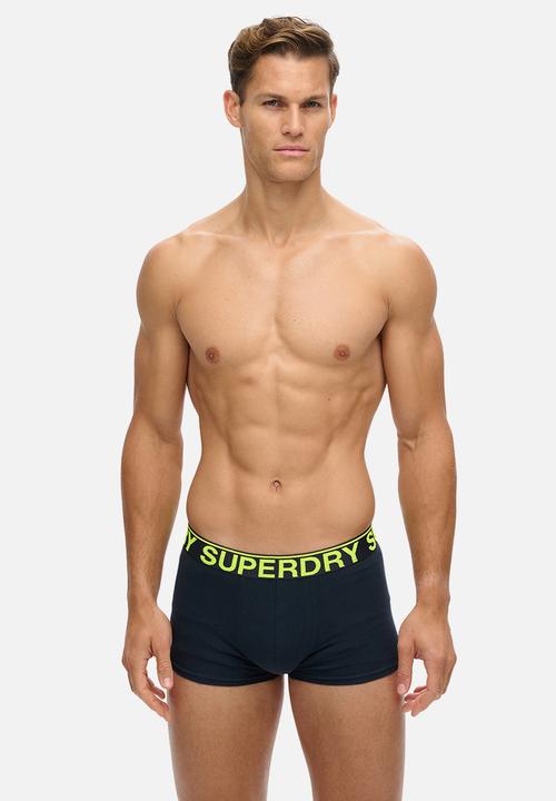 Superdry. - Trunk Triple Pack - Eclipse Navy/Neon