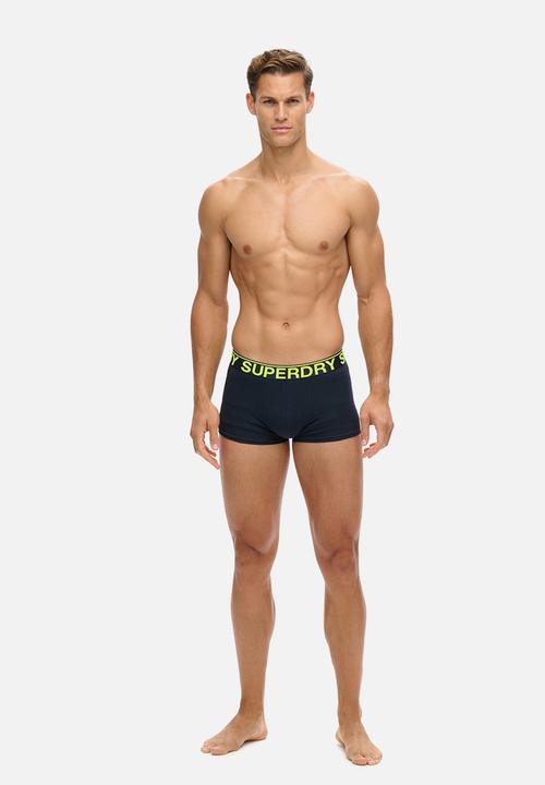 Superdry. - Trunk Triple Pack - Eclipse Navy/Neon